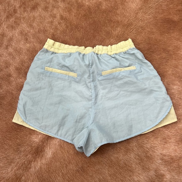 Zara Women's Athletic Shorts in Khaki and Blue - Picture 2 of 5